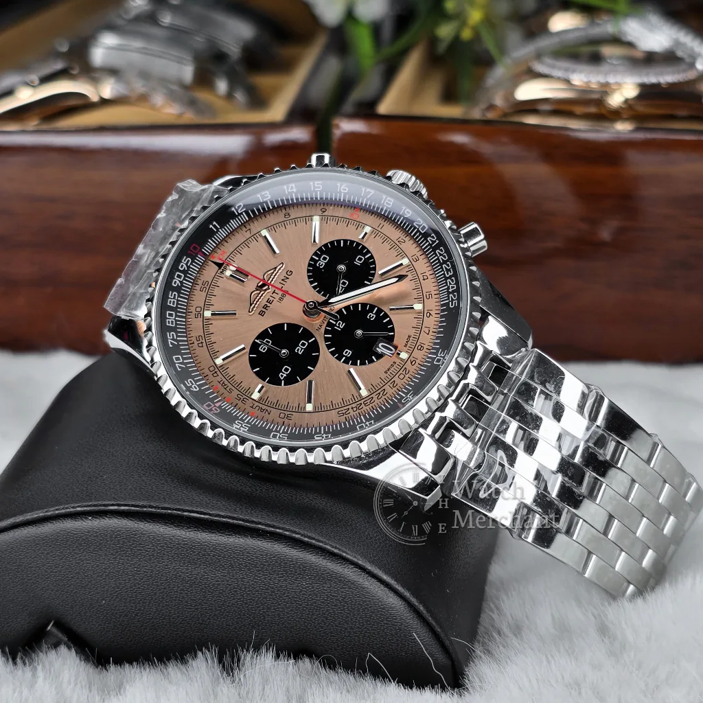 Breitling Navitimer B01 Chronograph 43mm with Salmon Dial || Ref. AB0138241K1A1 || Euro Grade Replica