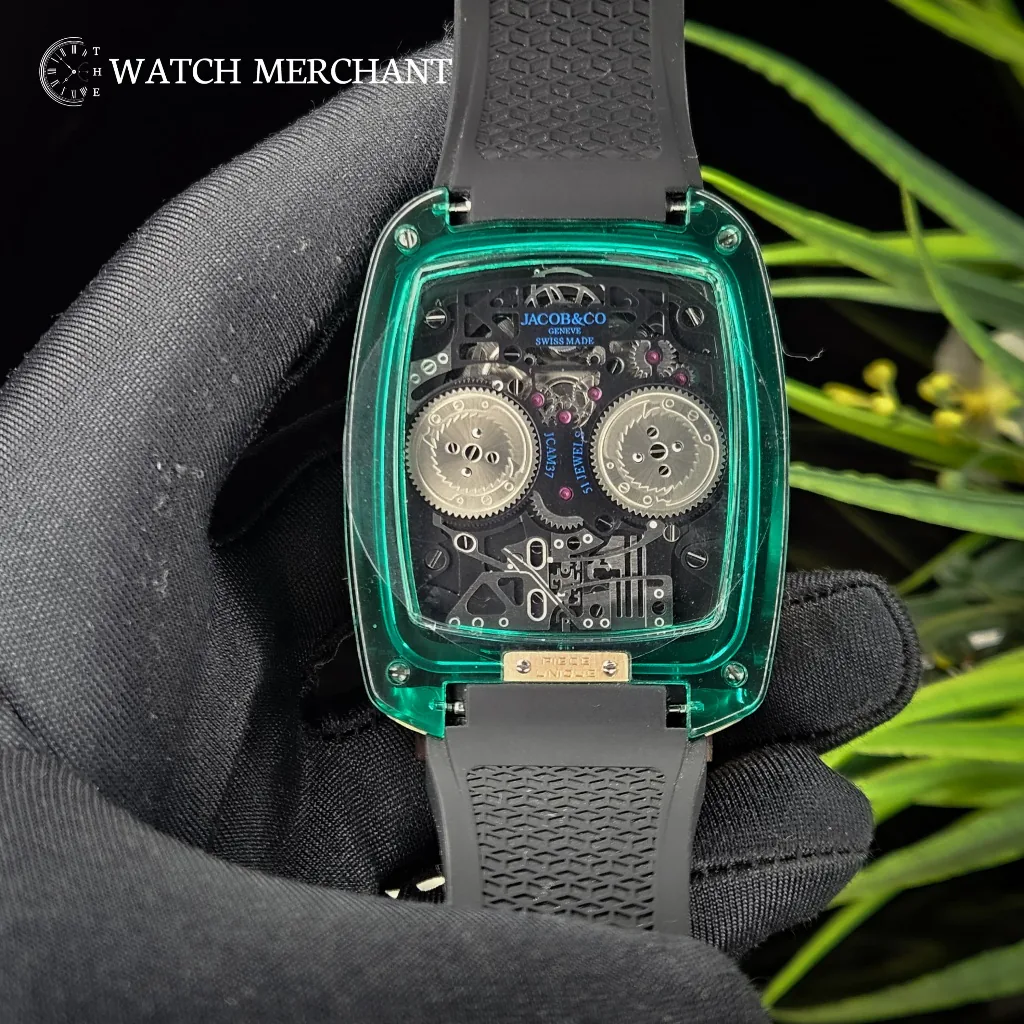 Jacob & Co Bugatti Chiron Skeleton Green" or "JCO Watch 58 A" || Ref. BU210.80.AL.UA.B || Master Grade Replica thumbnail 5